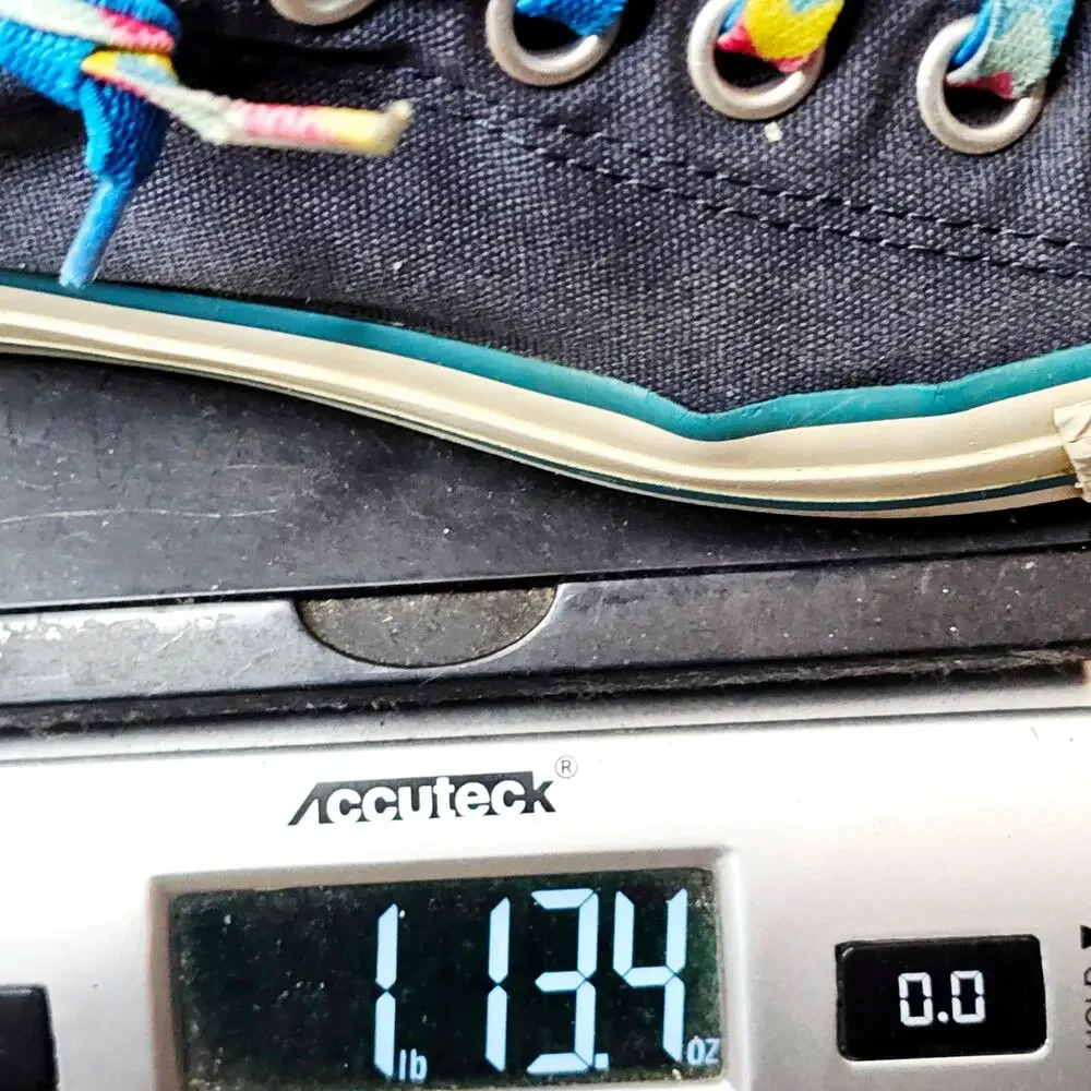 Converse Chuck Navy Blue Rainbow Chevron Laces Low Top Sneaker Shoe Womens 10 - Picture 9 of 9